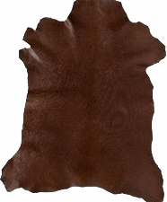 PIEL CABRA LISA MARRON  VERDOSO  GOFRAR