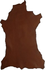 PIEL CABRA LISA GOFRAR ROJIZA